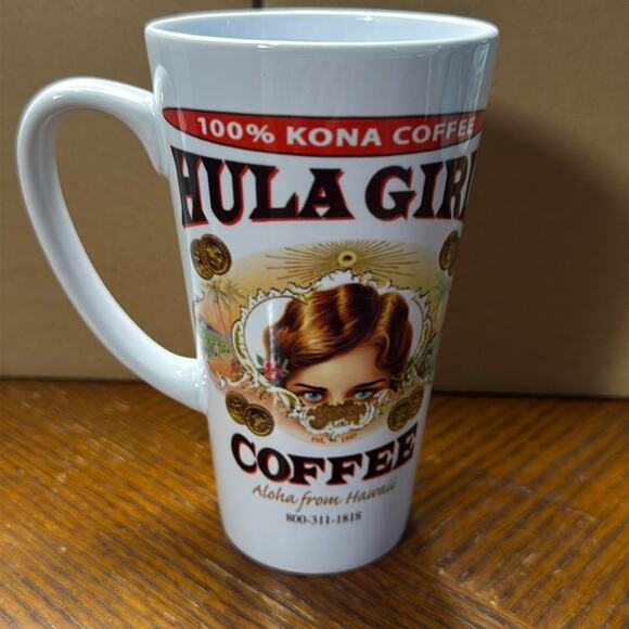 Hula Girl Coffee Other - NWT Hula Girl Coffee Hawaii White Latte Coffee Mug 17 Ounces